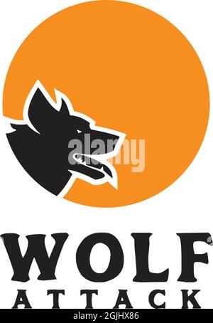 Wolf Logo Design Vektor Symbol Illustration Vorlage Stock Vektor