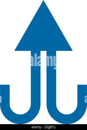 Vorlage für Symbollogo-Vektorgrafik hochladen Stock Vektor