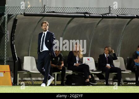 Juventus Training Ground, Turin, Italien, 09. September 2021, Joe Montemurro (Cheftrainer Juventus Women) während des FC Juventus gegen Vllaznia - UEFA Champio Stockfoto