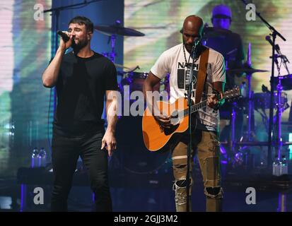 Hollywood, Florida, USA. September 2021. Sam Hunt tritt am 9. September 2021 in Hollywood, Florida, bei Hard Rock Live im Seminole Hard Rock Hotel & Casino auf. Quelle: Mpi04/Media Punch/Alamy Live News Stockfoto