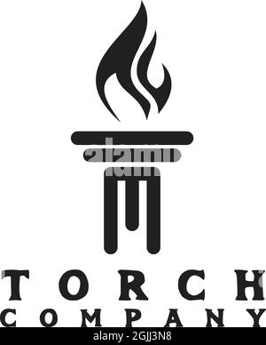 Vorlage für Vektorgrafik für das Logo der Taschenlampe Stock Vektor