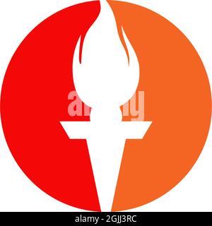 Vorlage für Vektorgrafik für das Logo der Taschenlampe Stock Vektor