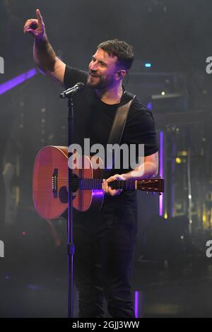 Hollywood, Florida, USA. September 2021. Sam Hunt tritt am 9. September 2021 in Hollywood, Florida, bei Hard Rock Live im Seminole Hard Rock Hotel & Casino auf. Quelle: Mpi04/Media Punch/Alamy Live News Stockfoto