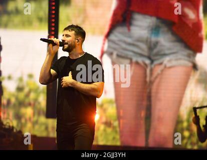 Hollywood, Florida, USA. September 2021. Sam Hunt tritt am 9. September 2021 in Hollywood, Florida, bei Hard Rock Live im Seminole Hard Rock Hotel & Casino auf. Quelle: Mpi04/Media Punch/Alamy Live News Stockfoto