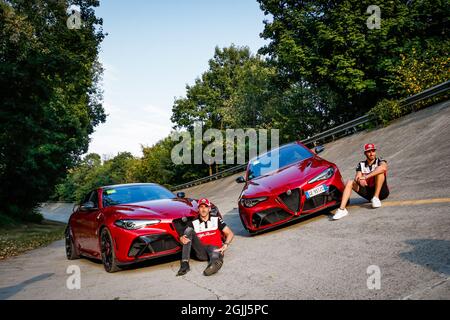 KUBICA Robert (pol), Reservefahrer von Alfa Romeo Racing ORLEN, GIOVINAZZI Antonio (ita), Alfa Romeo Racing ORLEN C41, Porträt während der Formel 1 Heineken Gran Premio D'italia 2021, großer Preis von Italien, 14. Lauf der FIA Formel 1-Weltmeisterschaft 2021 vom 9. Bis 12. September, 2021 auf dem Autodromo Nazionale di Monza, in Monza, Italien Stockfoto