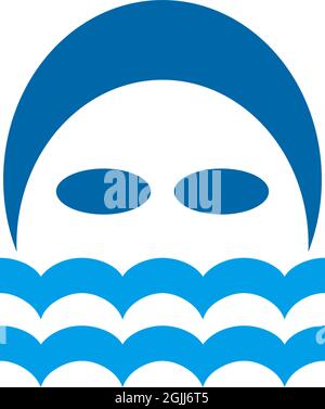 Schwimmverein Logo Design Vektor Illustration Vorlage Stock Vektor