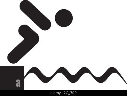 Schwimmverein Logo Design Vektor Illustration Vorlage Stock Vektor