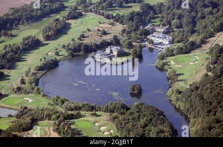 Luftaufnahme des Waterton Park Hotel in der Nähe von Wakefield, West Yorkshire Stockfoto