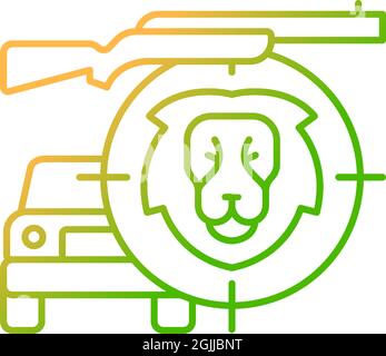 Symbol für linearen Vektor des Safari-Gradienten Stock Vektor