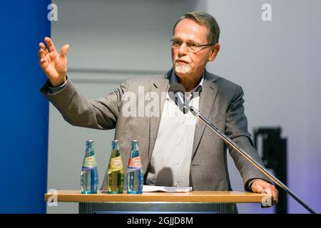 Berlin, Deutschland. September 2021. Pressekonferenz zum ISTAF Leichtathletik-Treffen (12. September): Thomas Härtel, Präsident des Landessportbundes (LSB) Berlin. Quelle: Michael Hundt/dpa/Alamy Live News Stockfoto