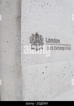 London Stock Exchange Group Schild Detail, City of London. Stockfoto