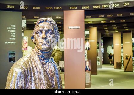 Saint St. Louis Missouri, Jefferson National Expansion Memorial Park, Besucherzentrum Museum Westward Expansion, Statue von Vizegoutenant William Clark Stockfoto