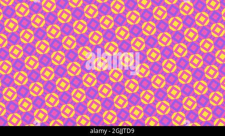 Abstrakte nahtlose Muster , Quadrate und Kreise Muster, Hintergrund, Quadrate abstraktes Muster, bunt, nahtlose Quadrate und Kreise abstrakt Stockfoto