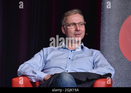 Köln, Deutschland. September 2021. Dr. Oliver Schillings ist amtierender Pressesprecher des Erzbistums Köln und spricht auf phil.COLOGNE, dem internationalen Festival für Philosophie. Quelle: Horst Galuschka/dpa/Alamy Live News Stockfoto