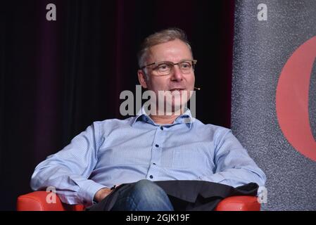 Köln, Deutschland. September 2021. Dr. Oliver Schillings ist amtierender Pressesprecher des Erzbistums Köln und spricht auf phil.COLOGNE, dem internationalen Festival für Philosophie. Quelle: Horst Galuschka/dpa/Alamy Live News Stockfoto