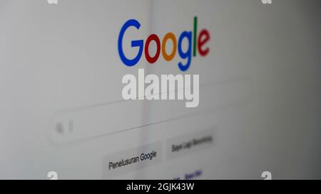 Jakarta, Indonesien-FEBRUAR 15: Google Website auf dem Bildschirm am 15. Februar 2018. In Jakarta Indonesien. Stockfoto