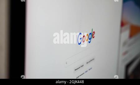 Jakarta, Indonesien-FEBRUAR 15: Google Website auf dem Bildschirm am 15. Februar 2018. In Jakarta Indonesien. Stockfoto