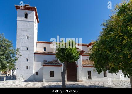 Kirche San Nicolas im Viertel Albaicin in Granada Stockfoto