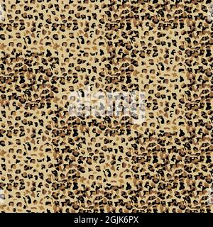 Modisches Leopard Nahtloses Muster. Stilisierte gepunktete Leopard-Haut-Hintergrund für Mode, Druck, Tapete, Stoff. Stock Vektor