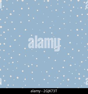 Weißer Schnee fällt auf blauen Hintergrund nahtlose Muster Weihnachtsschmuck mit weißen und blauen Farbe, Vektor-Illustration Digitalpapier Stock Vektor