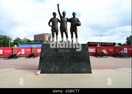 Manchester United Fußballstadion. Stockfoto