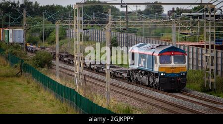 GB Railfreight Class 66 - 66747 'Made in Sheffield' Stockfoto