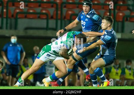 Monigo Stadium, Treviso, Italien, 10. September 2021, Marco Zanon (Benetton Treviso) während des Freundschaftsspiel 2021 - Benetton Treviso vs Sale Sharks - andere Quelle: Live Media Publishing Group/Alamy Live News Stockfoto