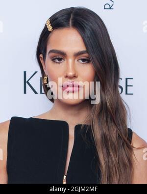 New York City, Usa. September 2021. MANHATTAN, NEW YORK CITY, NEW YORK, USA - 09. SEPTEMBER: Model Amelia Grey Hamlin trägt Versace bei der 8. Jährlichen Fashion Media Awards der Daily Front Row, die am 9. September 2021 im Rainbow Room des Rockefeller Center in Manhattan, New York City, New York, USA, verliehen wurden. (Foto von Jordan Hinton/Image Press Agency) Quelle: Image Press Agency/Alamy Live News Stockfoto