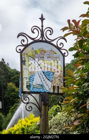 Lynton & Lynmouth, ein viktorianisches Küstenresort an der Küste von North Devon, das für seine Standseilbahn berühmt ist Stockfoto