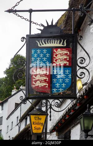 Lynton & Lynmouth, ein viktorianisches Küstenresort an der Küste von North Devon, das für seine Standseilbahn berühmt ist Stockfoto