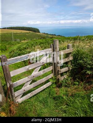 Lynton & Lynmouth, ein viktorianisches Küstenresort an der Küste von North Devon, das für seine Standseilbahn berühmt ist Stockfoto