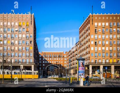 Ungarn, Budapest, März 2020, Ansicht einiger Gebäude auf Karoly korut Stockfoto