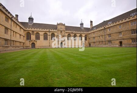 Front Quad, Wadham College, University of Oxford, Oxford, England, VEREINIGTES KÖNIGREICH Stockfoto