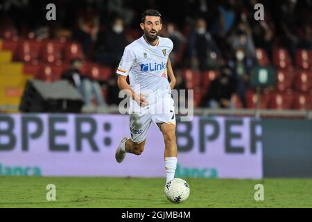 Benevento, Italien. September 2021. Luca Paganini Spieler von Lecce, während des Spiels der italienischen Serie B Meisterschaft zwischen Benevento gegen Lecce Endergebnis 0-0, Spiel im Ciro Vigorito Stadium gespielt. Benevento, Italien, 10. September 2021. (Foto von Vincenzo Izzo/Sipa USA) Quelle: SIPA USA/Alamy Live News Stockfoto