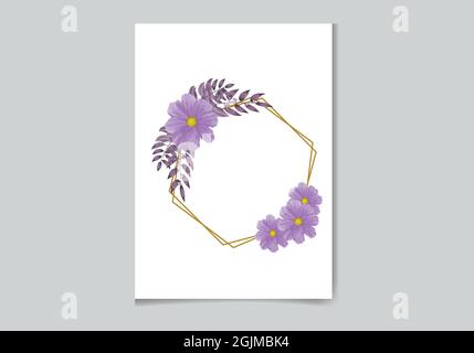 Wunderschönes digitales handbemaltes feminines Aquarell Premium florales Rahmendesign Stock Vektor