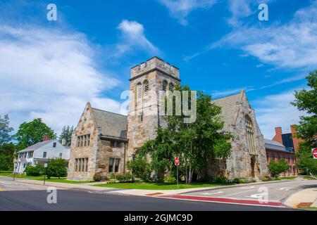 Phillips Church in der Phillips Exeter Academy im Stadtzentrum von Exeter, New Hampshire, NH, USA. Stockfoto