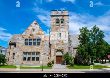 Phillips Church in der Phillips Exeter Academy im Stadtzentrum von Exeter, New Hampshire, NH, USA. Stockfoto