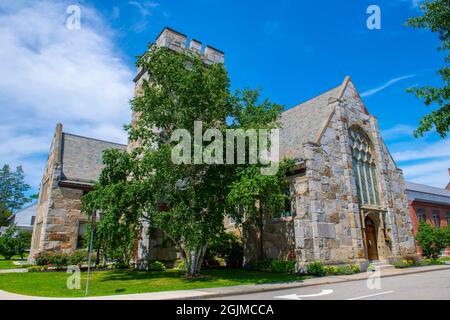 Phillips Church in der Phillips Exeter Academy im Stadtzentrum von Exeter, New Hampshire, NH, USA. Stockfoto