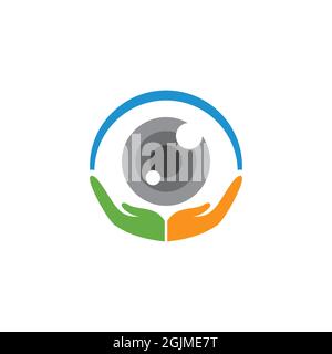 Branding-Identität Corporate Eye Care Vektor-Design Stockfoto