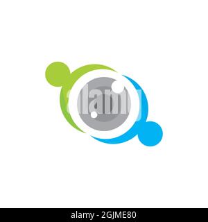 Branding-Identität Corporate Eye Care Vektor-Design Stockfoto