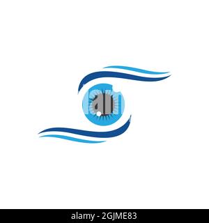 Branding-Identität Corporate Eye Care Vektor-Design Stockfoto