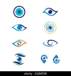 Branding-Identität Corporate Eye Care Vektor-Design Stockfoto