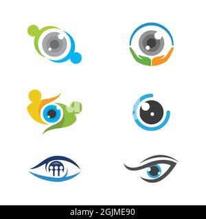 Branding-Identität Corporate Eye Care Vektor-Design Stockfoto