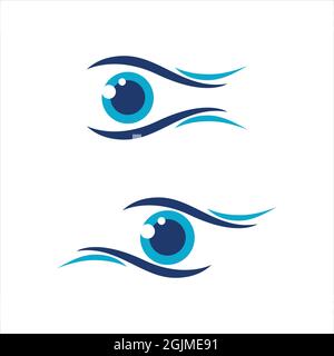 Branding-Identität Corporate Eye Care Vektor-Design Stockfoto