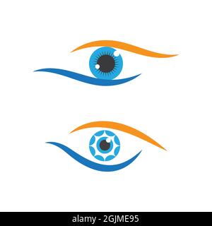 Branding-Identität Corporate Eye Care Vektor-Design Stockfoto