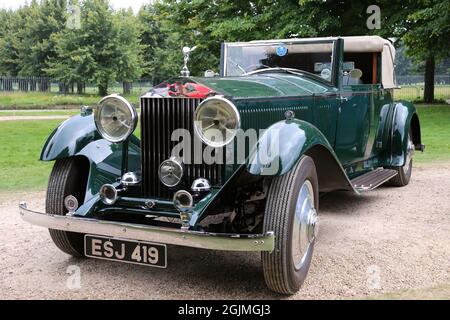 Rolls-Royce Phantom II Continental Drophead Coupé (1931), Car Club Display, Concours of Elegance 2021, Hampton Court Palace, London, Großbritannien, Europa Stockfoto