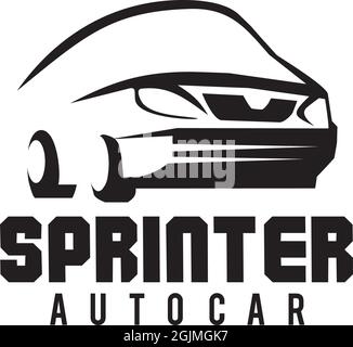 Sprinter Auto Logo Symbol Design Vektor Vorlage Stock Vektor