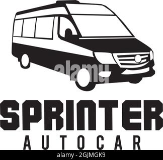 Sprinter Auto Logo Symbol Design Vektor Vorlage Stock Vektor