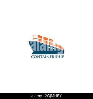 Schiffsboot Logo Design Vektor Illustration Vorlage Stock Vektor