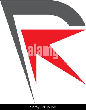 R Buchstabe Initial Symbol Logo Design Vektor Vorlage Stock Vektor